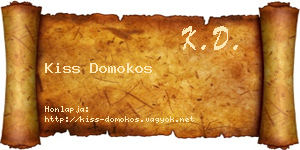 Kiss Domokos névjegykártya